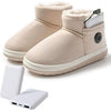 Electric Heated Snow Boots With 2*5000mAh Rechargeable Batteries 3-level Temperature Adjustment Waterproof Non-Slip Foot Warmer Slippers for Women Men