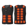 V-neck Heated Vest for Women Men with 24-zone Smart Heating 3-temperature Adjustable USB Electric Charging Thermal Lightweight Gilets