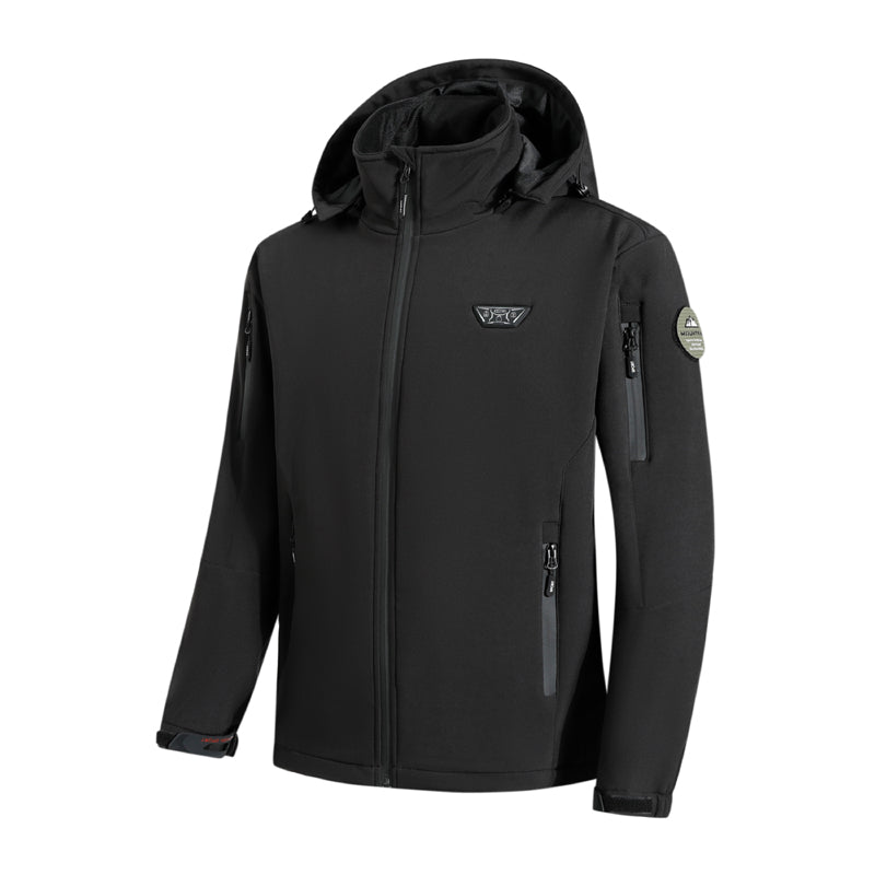 Windproof and Waterproof Fleece Heated Hoodie Jacket for Men Women with 21 Heating Areas 4 Zones Control USB Electric Rechargeable Heated Winter Coats for Skiing Hiking Camping