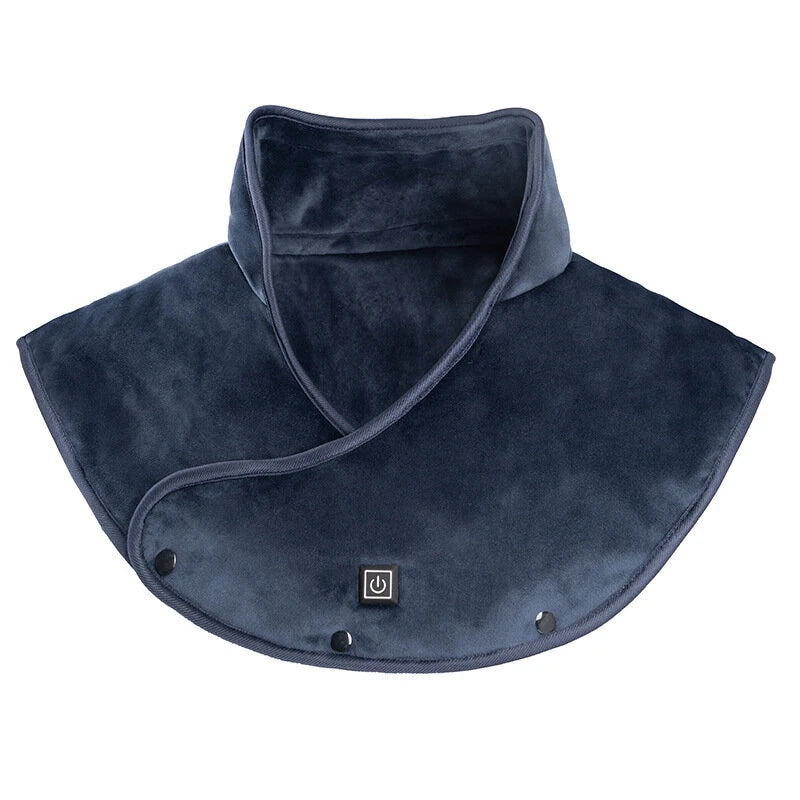 3-Zone Heated Shawl Neck and Shoulder Heated Pad Soft Fabric 3 Adjustable Temperature Electric Heated Scarf