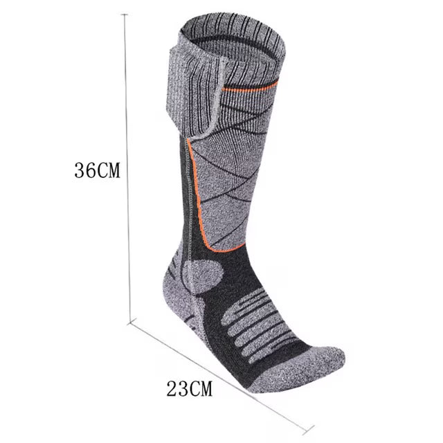 APP Remote Control Heated Long Socks with 2pcs 5000mAh Rechargeable Battery 3 Temperature Levels Foot Warmer Socks for Men Women