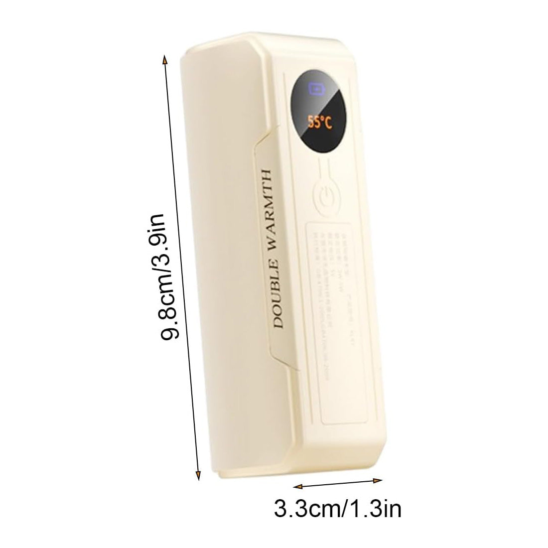 2-in-1 Dual-Palm Magnetic Rechargeable Electric Hand Warmer, Detachable Digital Display Adjustable 3 Temperature Settings Fast Heating Rechargeable Pocket Heater