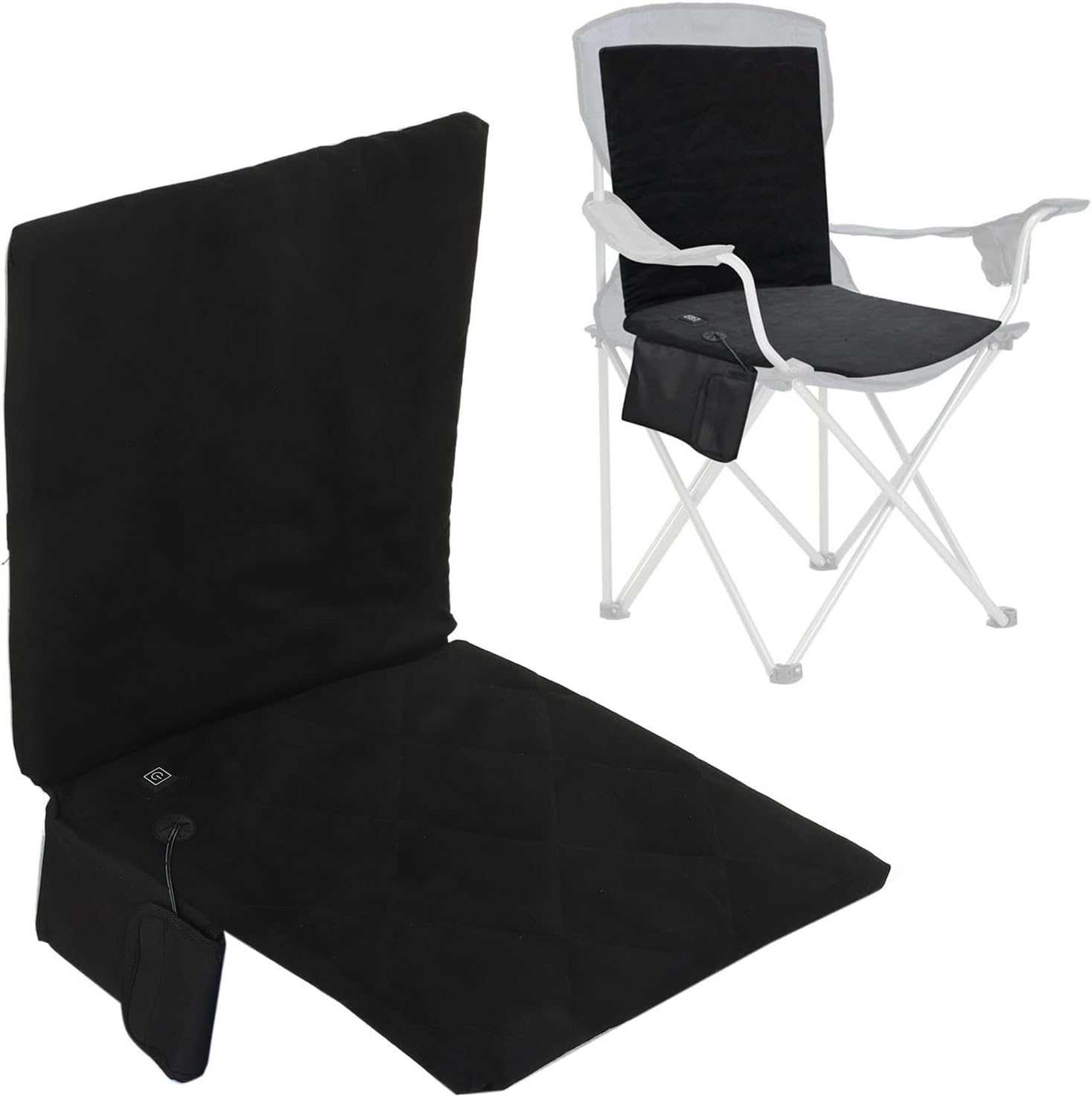 Portable Heated Folding Seat Cushion for Outdoor Activities Camping, Fishing And Hunting 3 Intelligent Temperature Control Waterproof USB Powered Stadium Bleacher Chair Heating Pad