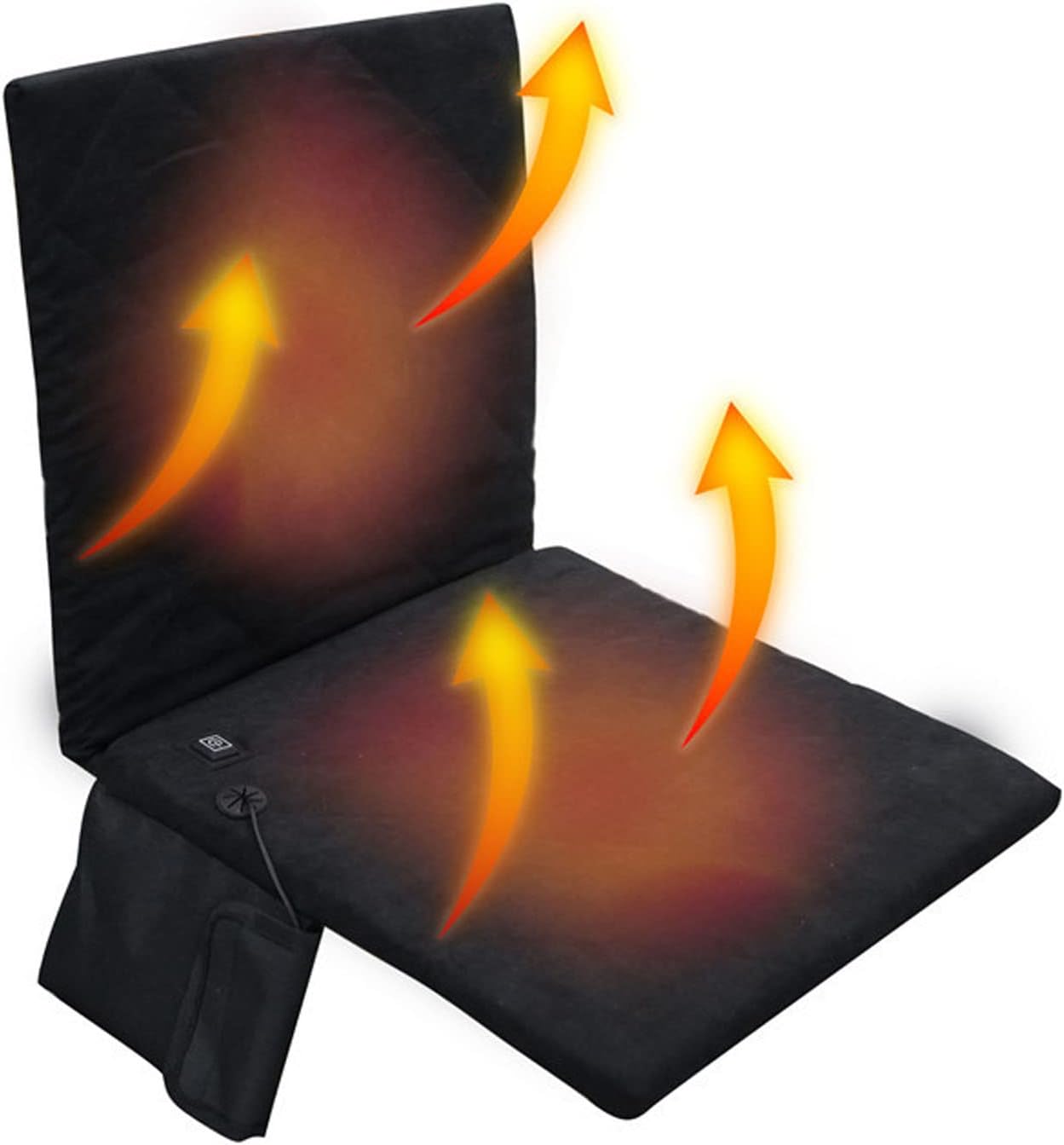 Portable Heated Folding Seat Cushion for Outdoor Activities Camping, Fishing And Hunting 3 Intelligent Temperature Control Waterproof USB Powered Stadium Bleacher Chair Heating Pad