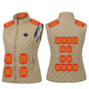 Women's Heated Waistcoat 21-zone Electric Heating Zones Rechargeable Sleeveless Thermal Insulated Vest
