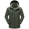3-in-1 Heated Windbreaker for Men Women 15 Heating Zones 3 Levels of Temperature Adjustment USB Electric Windproof Thermal Jackets for Outdoor Skiing Hiking Camping