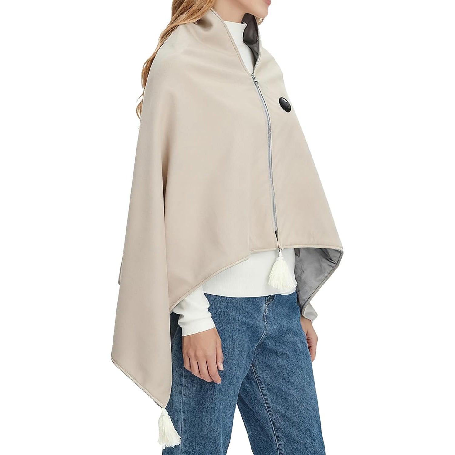 3 Heat Levels Electric USB Heated Shawl Blanket, Portable Washable Throw Heating Shawl For Women Winter Warm Soft Heated Shawls Wraps For Bed, Couch, Sofa, Home