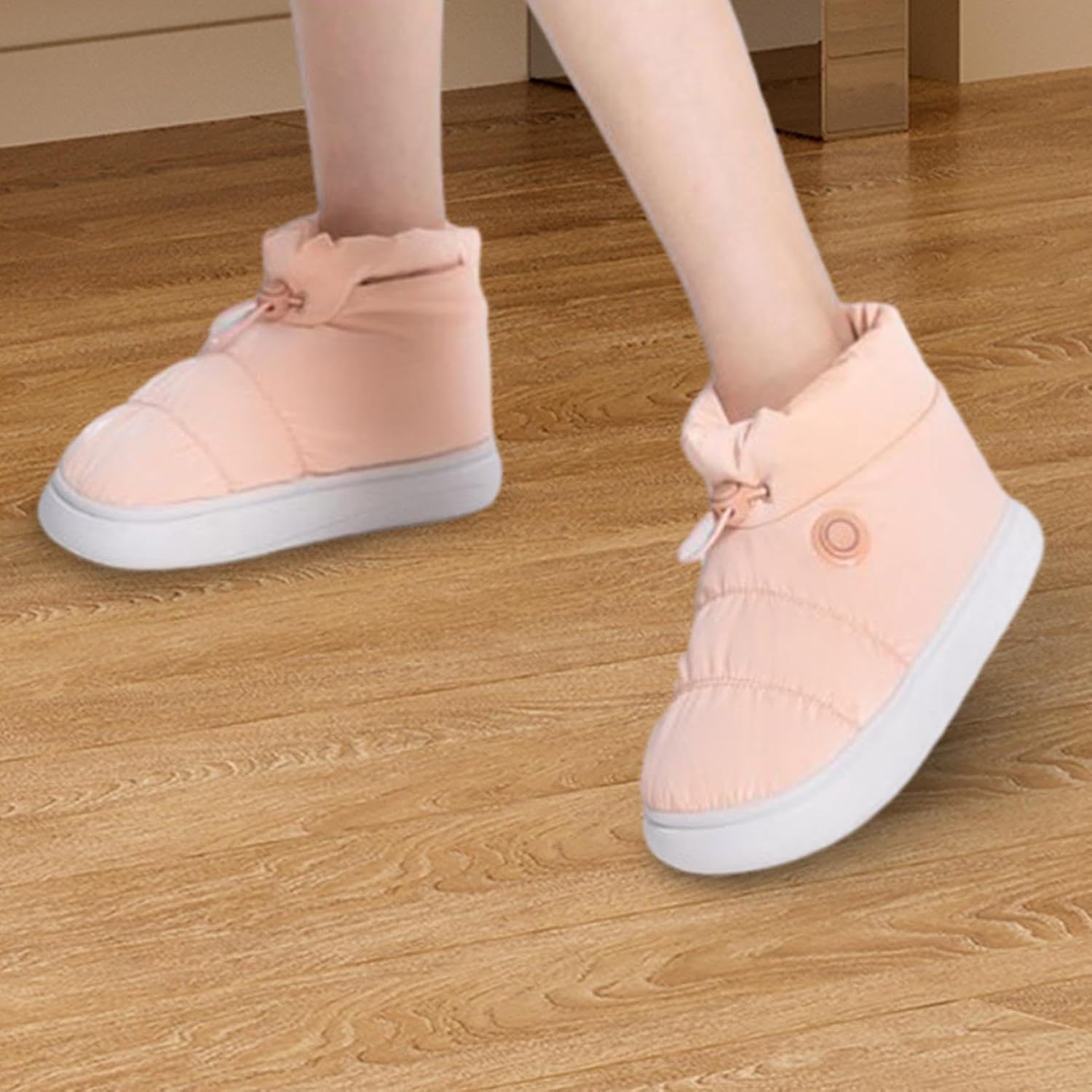 Rechargeable Electric Heated Shoes for Men Women with 2*8500mAh Batteries 3-level Temperature Adjustment 45℃/55℃/65℃ Winter Snow Short Boots Foot Warmer