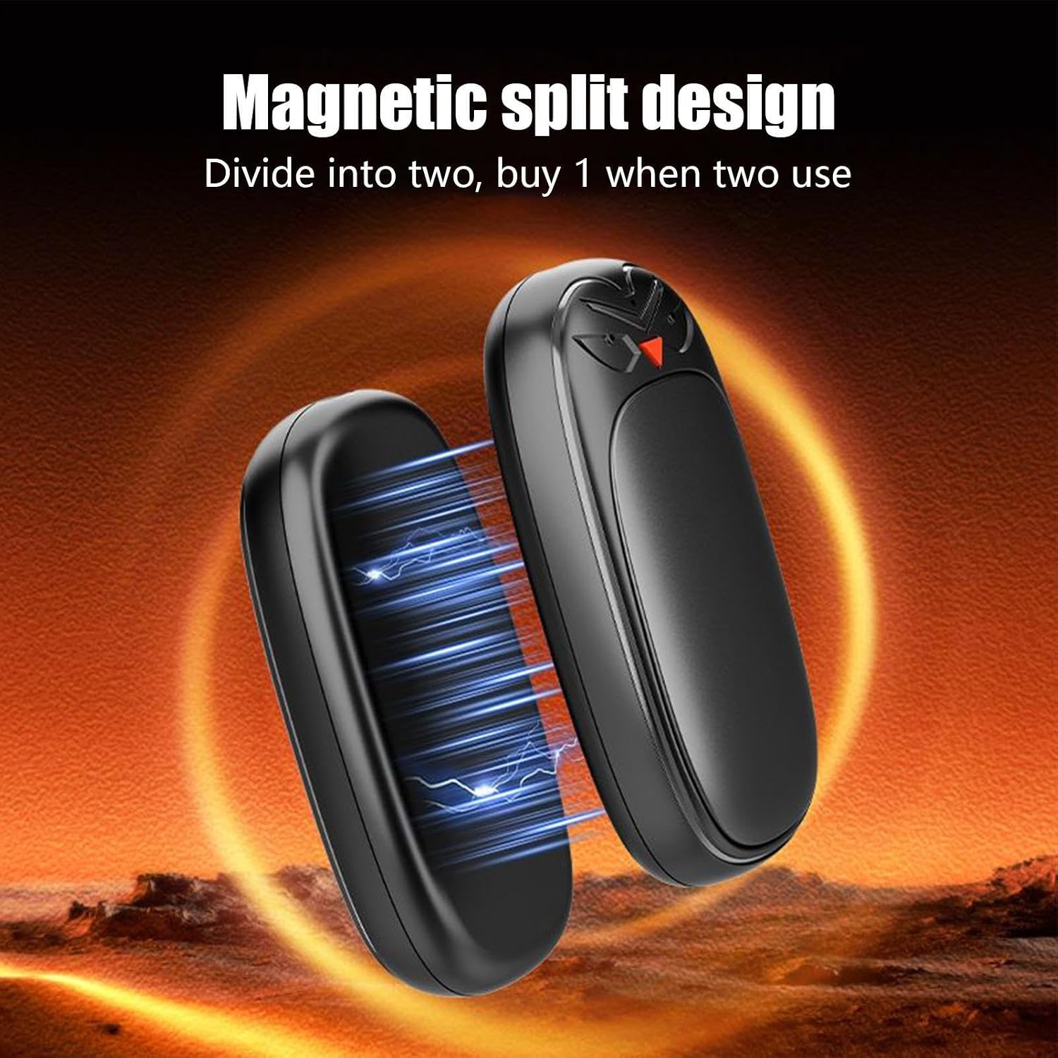 5W Magnetic Rechargeable Hand Warmer 2 Pack, 3 Heat Levels, 8 Hours Long Safe Heat, Portable Pocket Heater