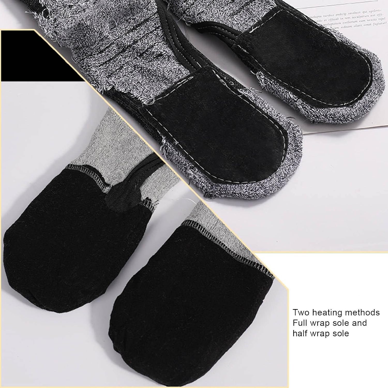 APP Remote Control Heated Long Socks with 2pcs 5000mAh Rechargeable Battery 3 Temperature Levels Foot Warmer Socks for Men Women