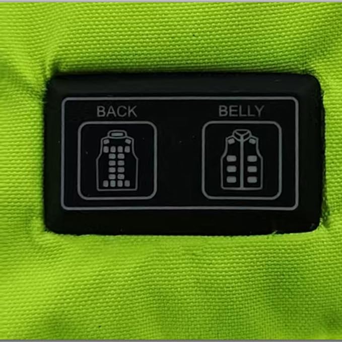 Green High Visibility Work Utility Heated Vest for Men Women, 25 Heating Zones 3 Adjustable Temperature Electric Hi-Vis Heated Gilet Body Warmer Outerwear Lightweight Waistcoat