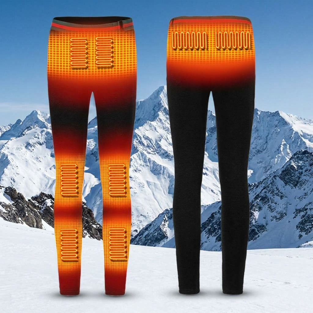 Women's Electric Heated Trousers - 8 Heating Areas, 3 Temperature Control, Waterproof Winter USB Rechargeable Warm Thermal Leggings Pants for Outdoors Skiing Camping Hiking