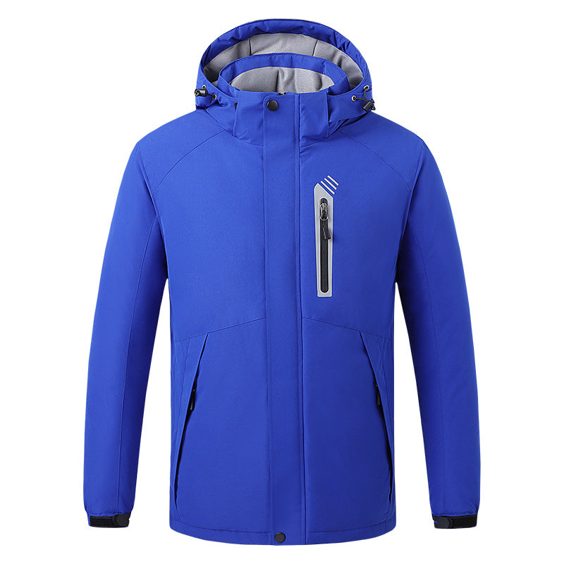 Soft Shell Electric Heated Jacket for Men Women with Detachable Hood 8 Heating Zones 3 Levels of Temperature Control Heating Winter Coat for Outdoor Hiking Skiing Hunting