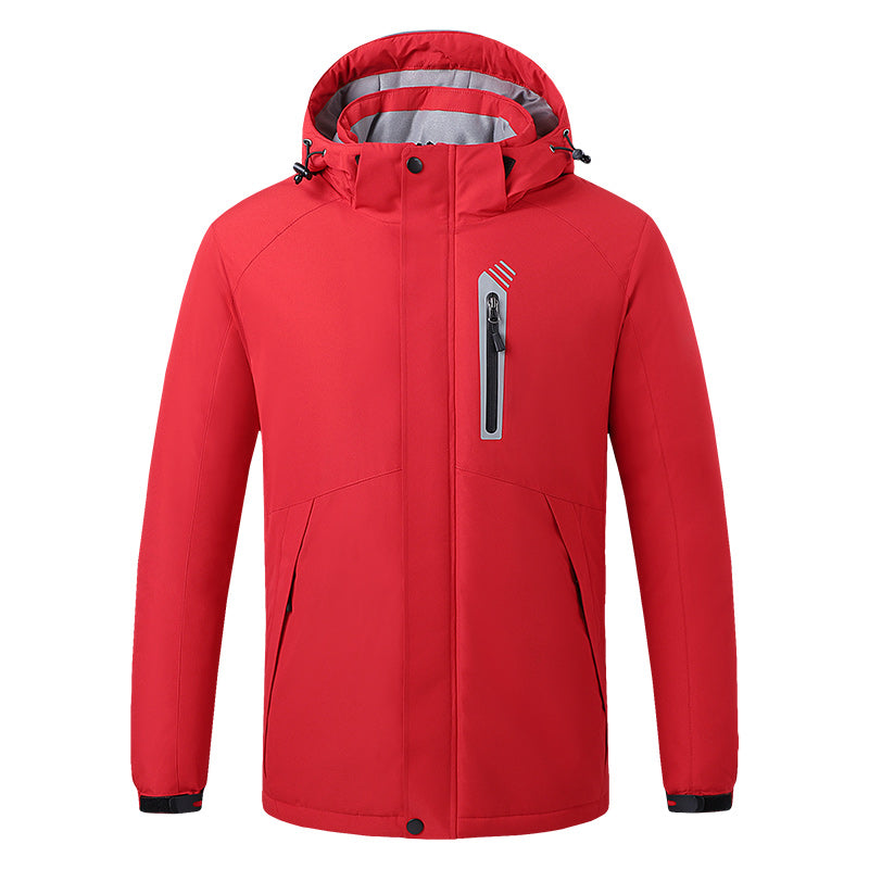 Soft Shell Electric Heated Jacket for Men Women with Detachable Hood 8 Heating Zones 3 Levels of Temperature Control Heating Winter Coat for Outdoor Hiking Skiing Hunting