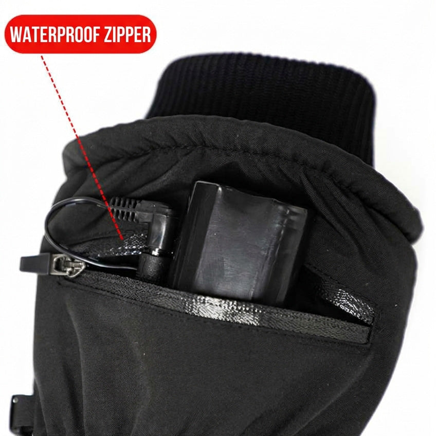 Rechargeable Heated Gloves for Men Women, 2*3000mAh Battery, 3 Heating Levels, Up to 65℃, Touchscreen, Waterproof, Windproof, Anti-slip Palm