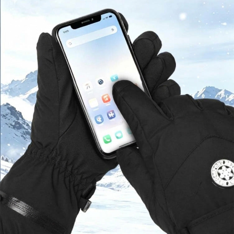 Rechargeable Heated Gloves for Men Women, 2*3000mAh Battery, 3 Heating Levels, Up to 65℃, Touchscreen, Waterproof, Windproof, Anti-slip Palm