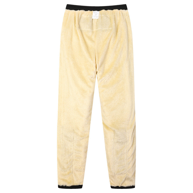 Lambswool Warm Heated Trousers for Men Women 10 Heating Zones 3 Temperature Modes Waterproof Windproof Fleece Lined Jogger Electric Thermal Sweatpants for Winter Cold Protection