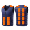 V-Neck Smart Electric Heated Vests for Men Women Single Control 16 Carbon Fiber Heating Areas 3 Temperature Adjustment