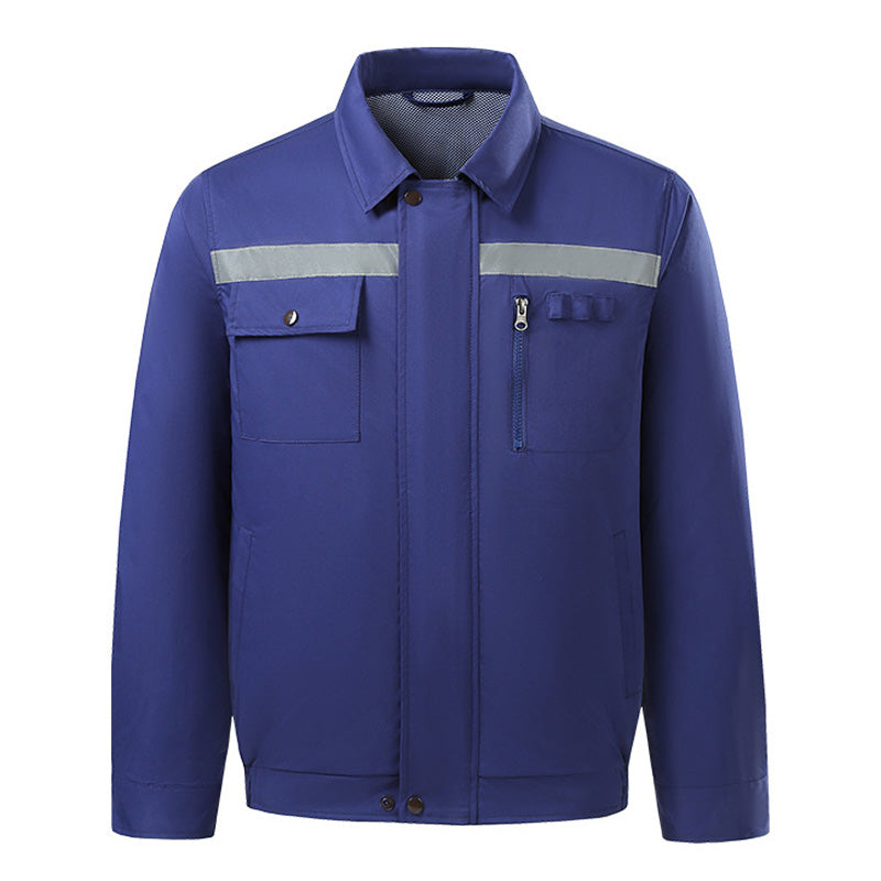 Summer Cooling Jacket with 2 Fans 3-Speed Settings Breathable Fabric Comfort Safety Reflective Strips Sun Protection Refrigeration Air Conditioning Clothes for Hot Weather