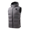 Electric Heated Hooded Vest for Women Men, 6 Heating Zones 3 Heat Levels Windproof USB Electric Heated Vest with Hood for Winter Outdoor