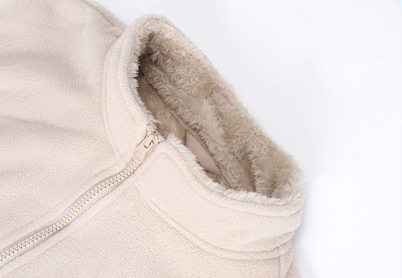 Fleece Lined Heated Vest for Women Men, 3 Gear Temp Control Dual Control 10 Heating Zones USB Electric Heating Stand Collar Smart Thermal Waistcoat
