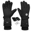 Rechargeable Heated Gloves for Men Women, 2*3000mAh Battery, 3 Heating Levels, Up to 65℃, Touchscreen, Waterproof, Windproof, Anti-slip Palm