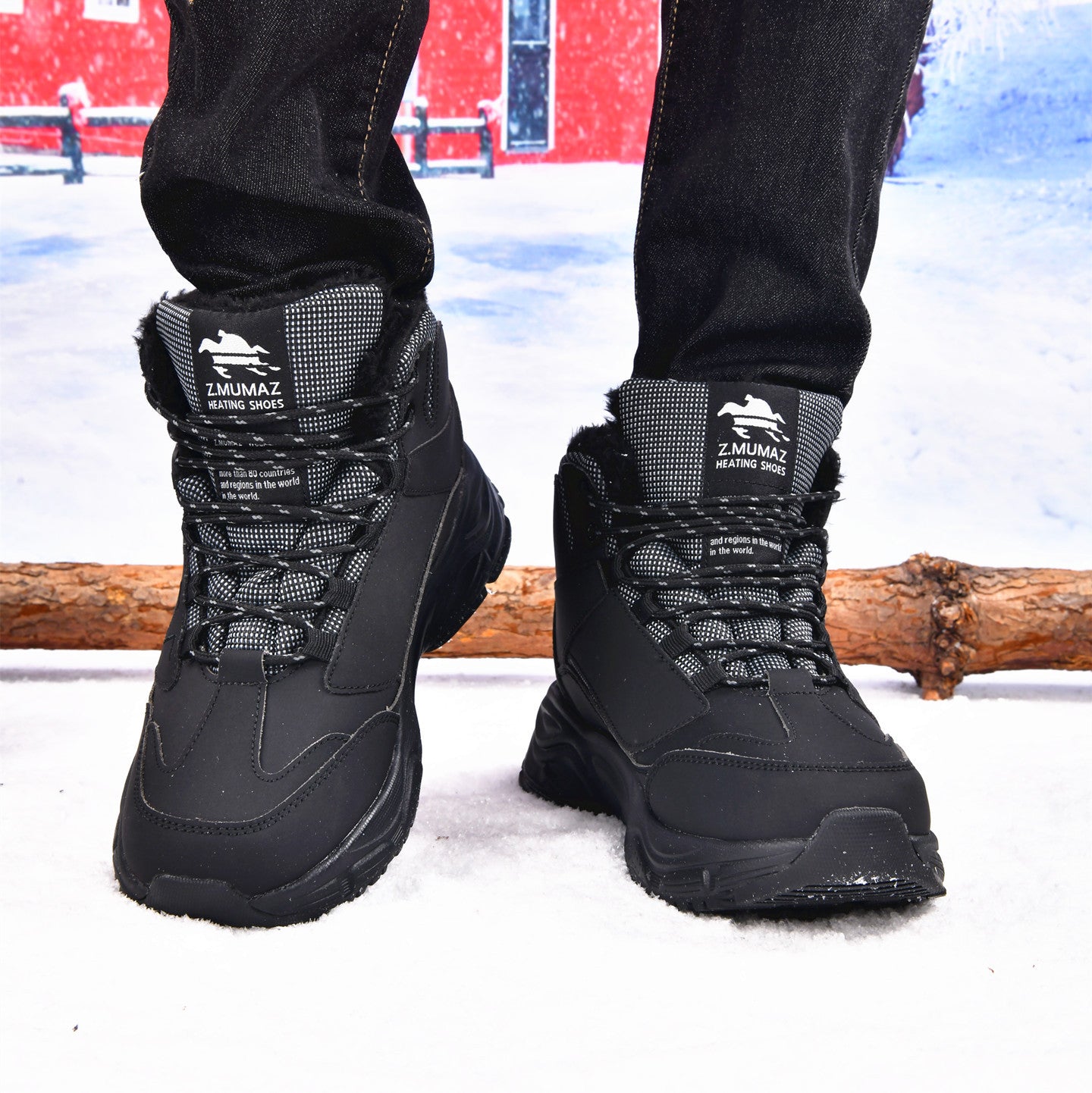 Electric Rechargeable Heated Sneakers for Women Men With 2*6000mAh Rechargeable Batteries, 3-Level Heating Models, 40℃-65℃ Winter Shoes for Indoor Outdoor Activities