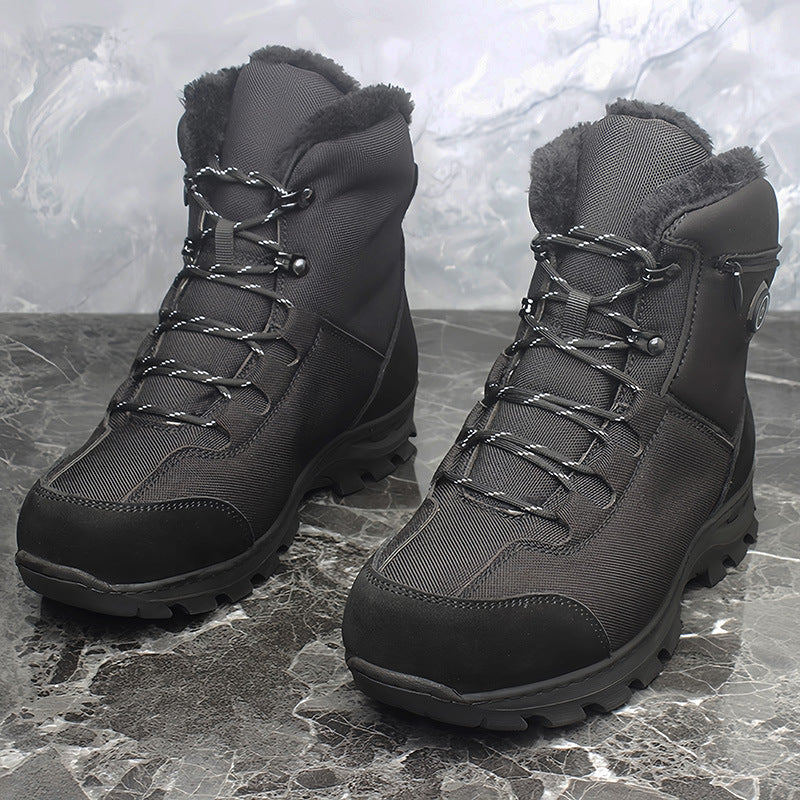 Heated Sneakers for Women Men Warm Fur Lined Heated Short Boot with Rechargeable 10000mAh Battery 5-level Temperature Adjustment Anti-Skid Sole Keep Feet Warm for Winter