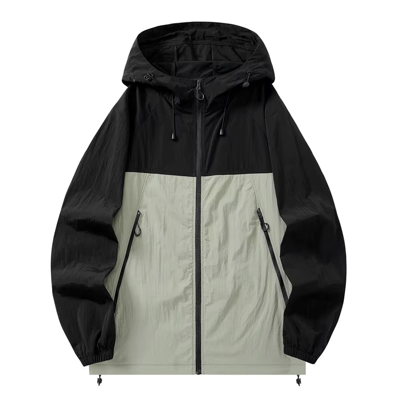 Sun Protection Air Conditioned Work Jacket for Men Women, Light Weight Long Sleeves Summer Work Clothes with 2 Fans, Sweat Absorbent, Quick Drying, 3D Circulation