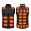 Smart Heated Gilets for Men Women, USB Port 4 Control 28 Heating Zones 3 Temperature Settings Stand Up Collar Electric Heated Warm Vests