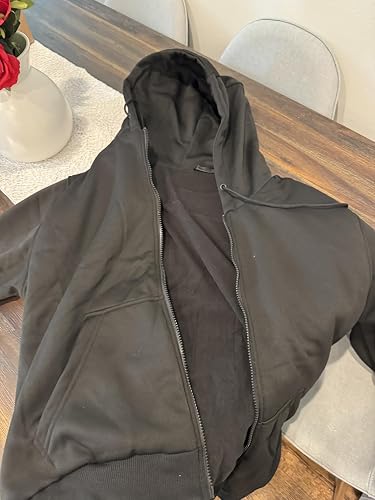 This zip-up  heated hoodie works well