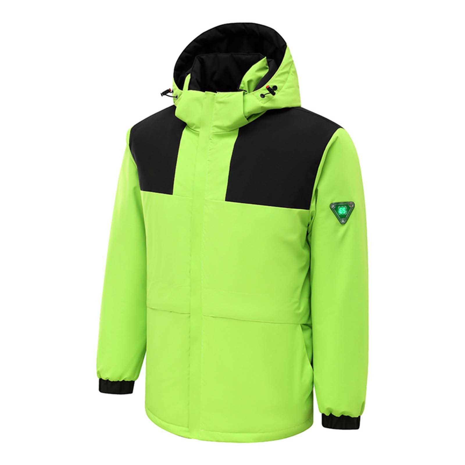 Winter Hooded Heated Coats for Men and Women, Windproof Waterproof Unisex Heating Warm Jackets, Large Heating Zones 3 Levels Heat Control USB Charging Electric Body Warmer Overcoat Hoodie