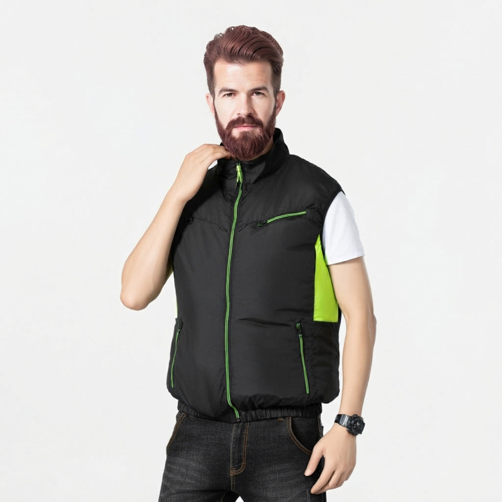 Electric Cooling Fan Vest for Men Women with Air Conditioning Fans Sleeveless Workwear Air-conditioned Clothes for Outdoor Hot Weather Work
