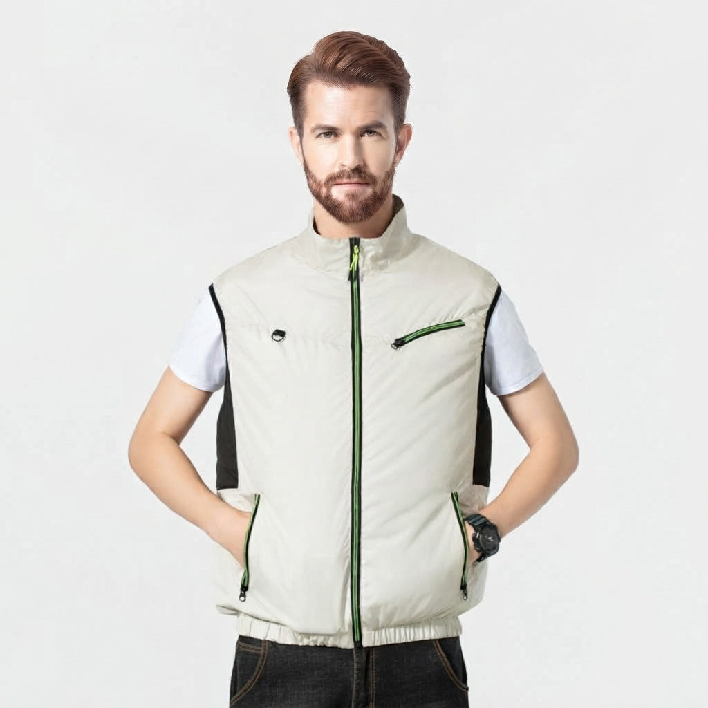 Electric Cooling Fan Vest for Men Women with Air Conditioning Fans Sleeveless Workwear Air-conditioned Clothes for Outdoor Hot Weather Work
